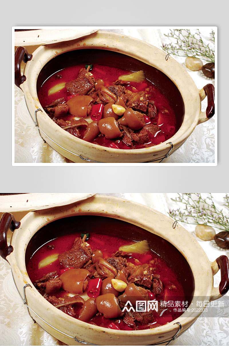 砂锅羊肉大菜美食摄影图片素材