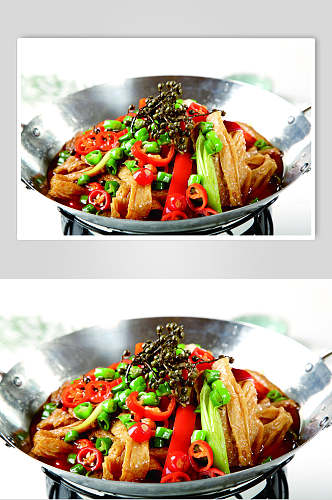 干锅豆筋美食图片