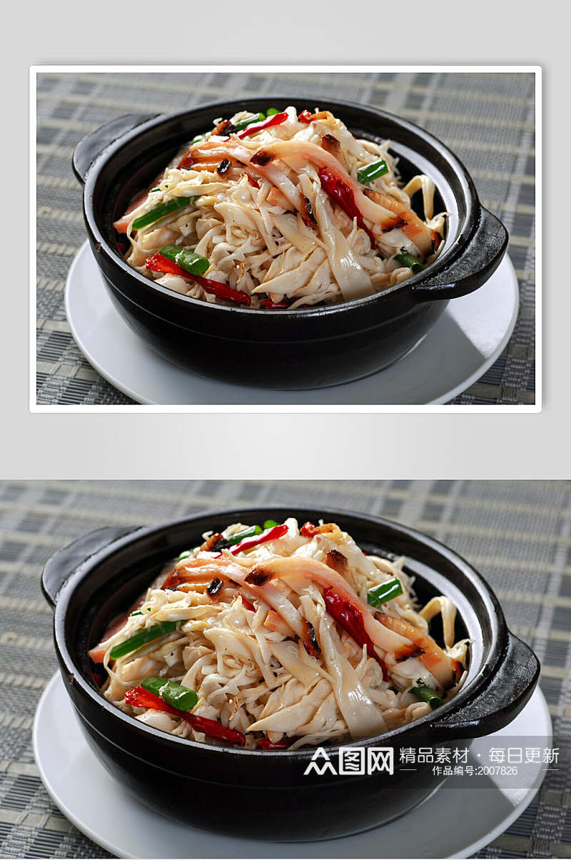 热菜煲仔腊味笋美食图片素材