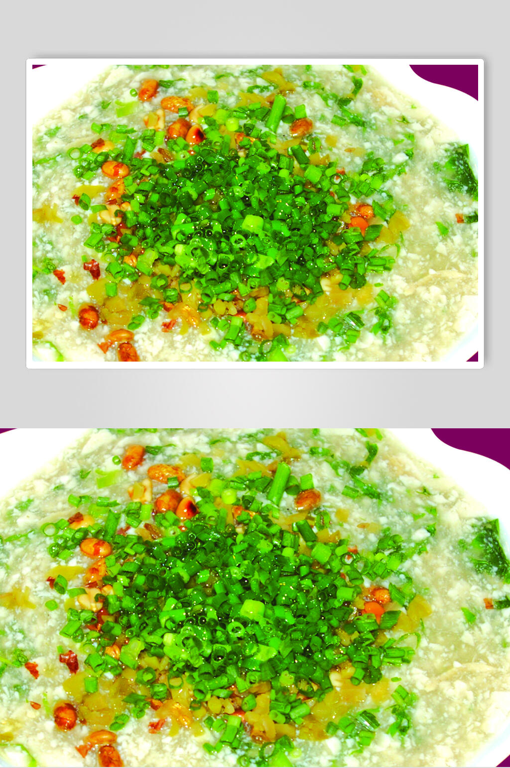 鸡丝菜豆花美食实拍图片素材