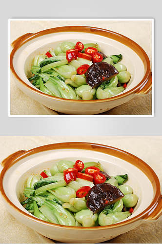 土钵小青菜美食图片
