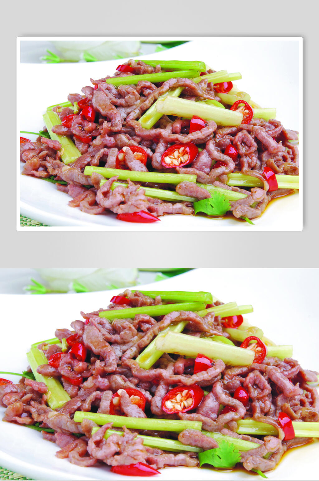 香辣美味湘菜小炒黄牛肉美食图片素材