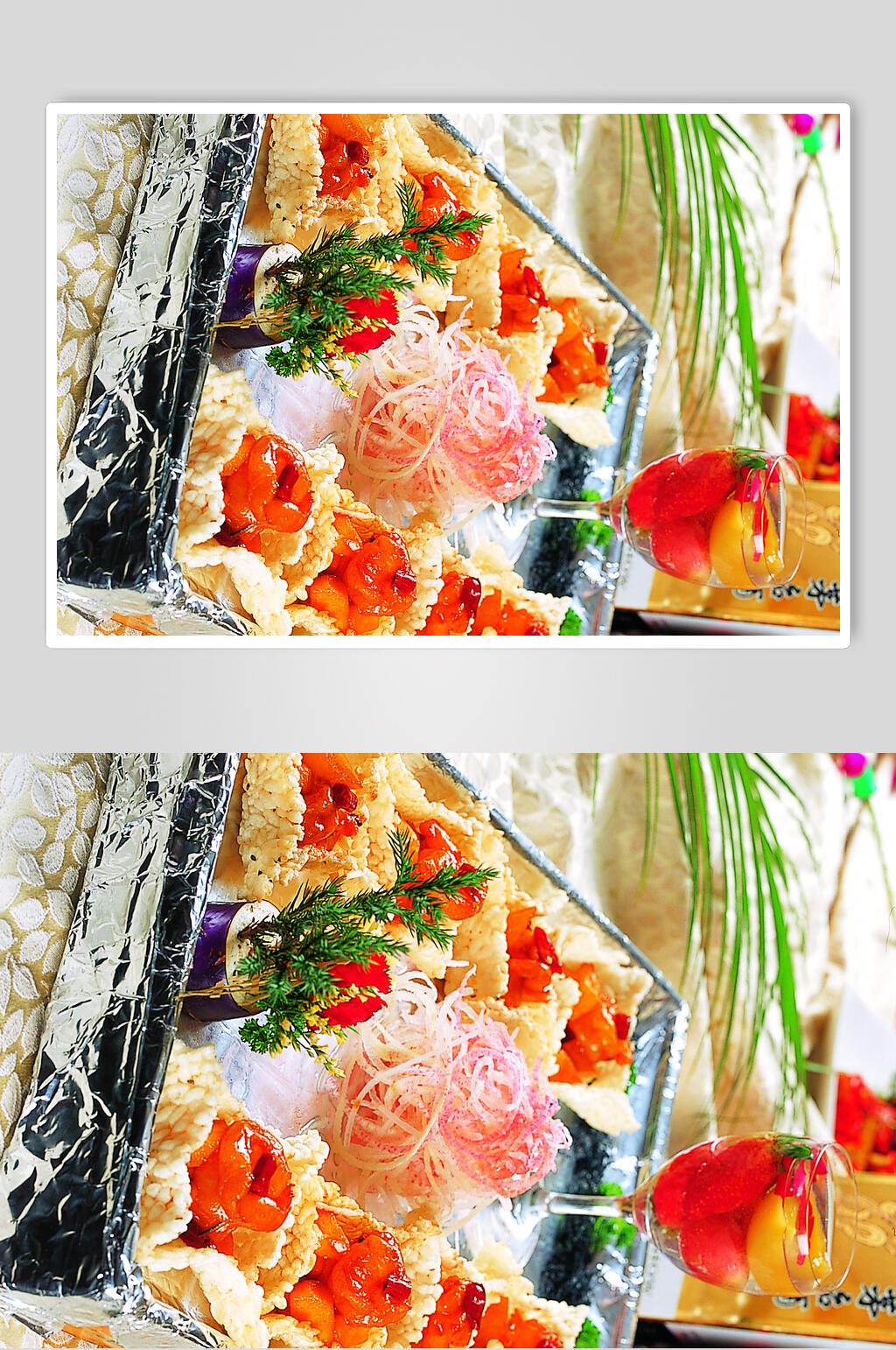 山药爆虾球食物图片素材