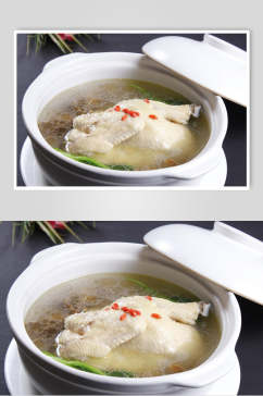 茶树菇炖土鸡食物食品图片