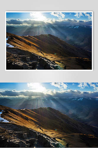 山峰山脉风景摄影图片