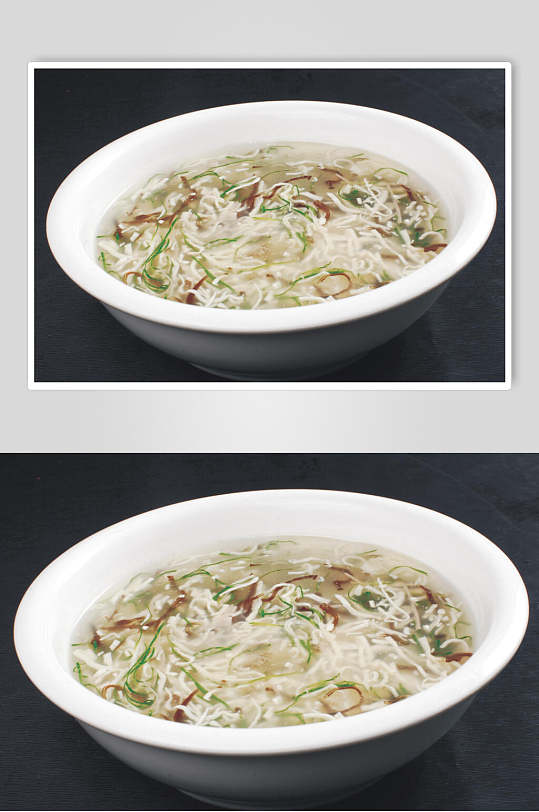 纹丝豆腐羹美食摄影图片