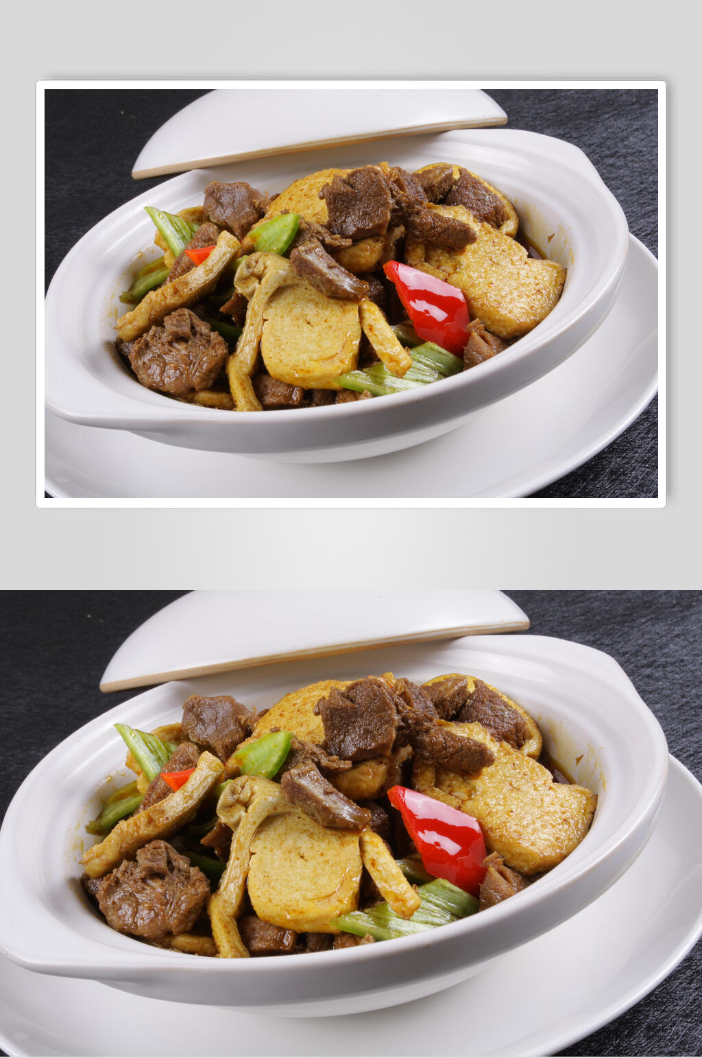 豆腐卷焖羊肉美食摄影图片素材