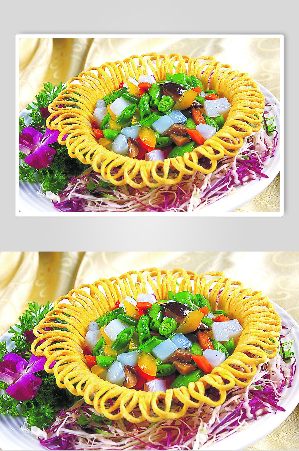 雀巢什锦烹墨鱼美食实拍图片素材
