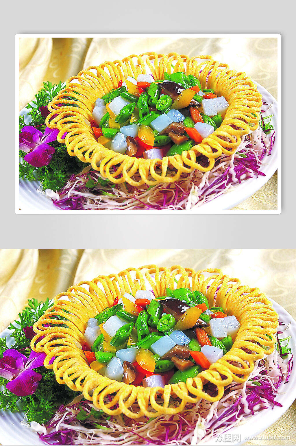 雀巢什锦烹墨鱼美食实拍图片素材