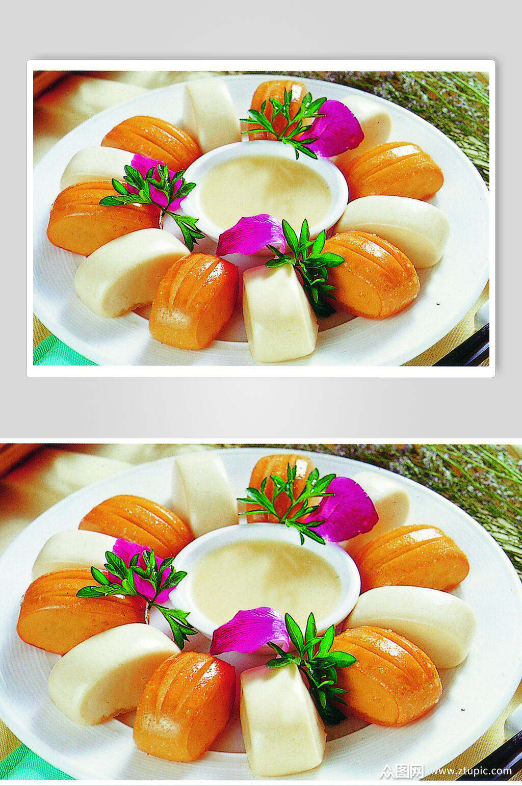 鲜香美味金银馒头美食实拍图片