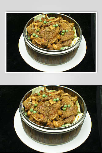 米粉蒸肉食品摄影图片