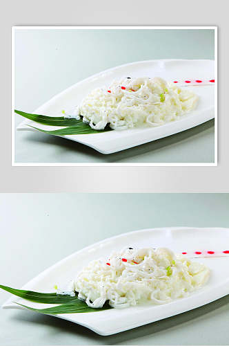 滑炒太湖银鱼美食食物图片