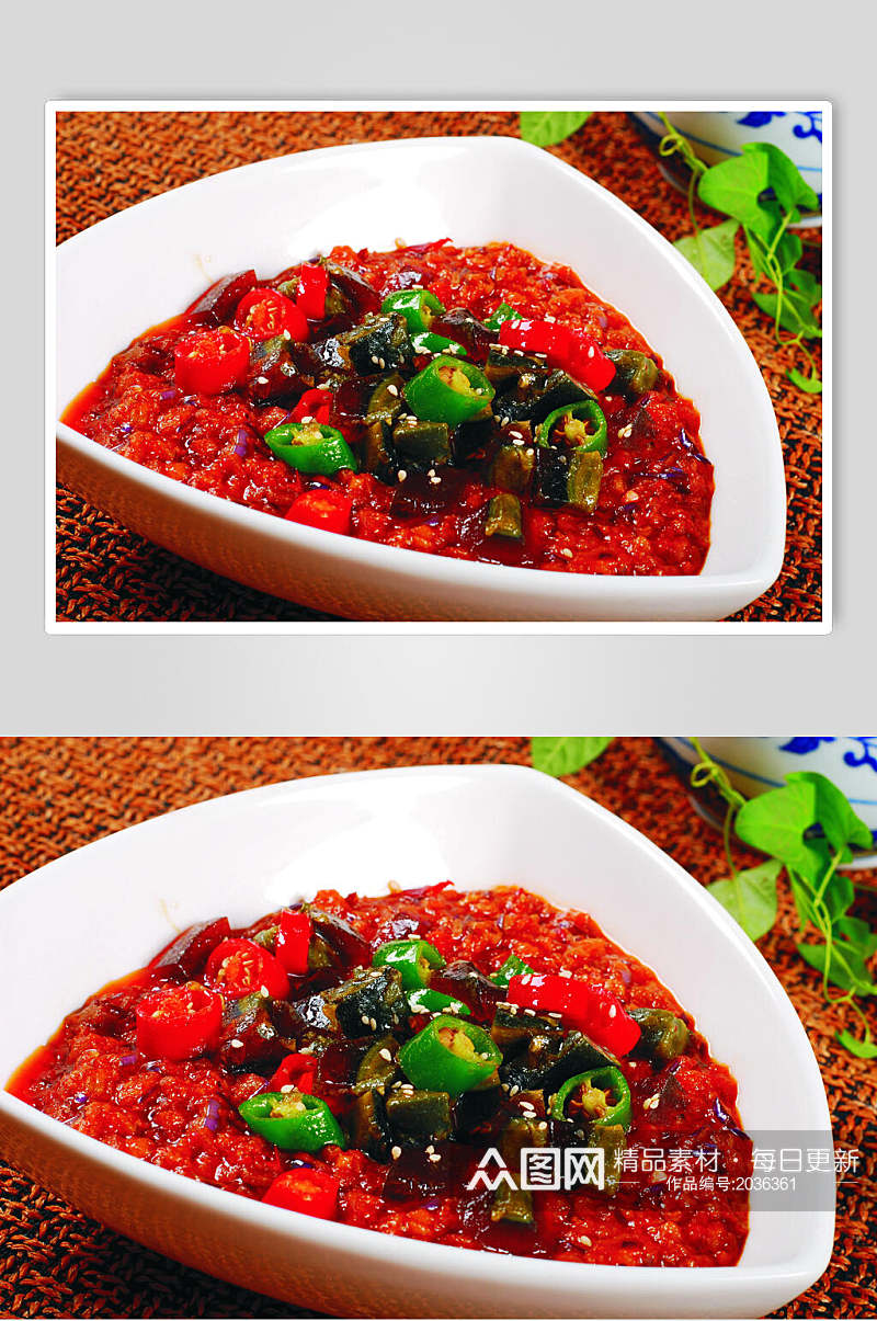 皮蛋茄泥食物高清图片素材