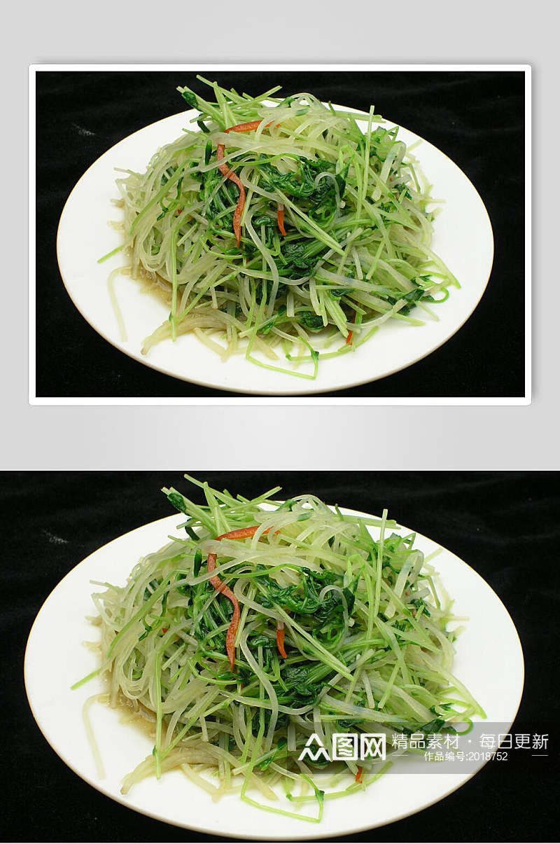 新鲜豆苗拌土豆丝餐饮食品图片素材