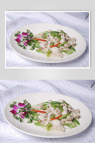 清炒鮰鱼美食食物图片