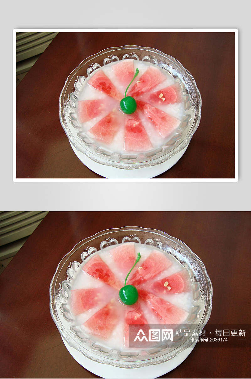 美味西瓜冰粥食品高清图片素材