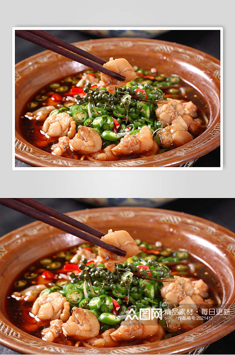 香辣美味热菜鲜椒盆盆蛙美食摄影图片素材