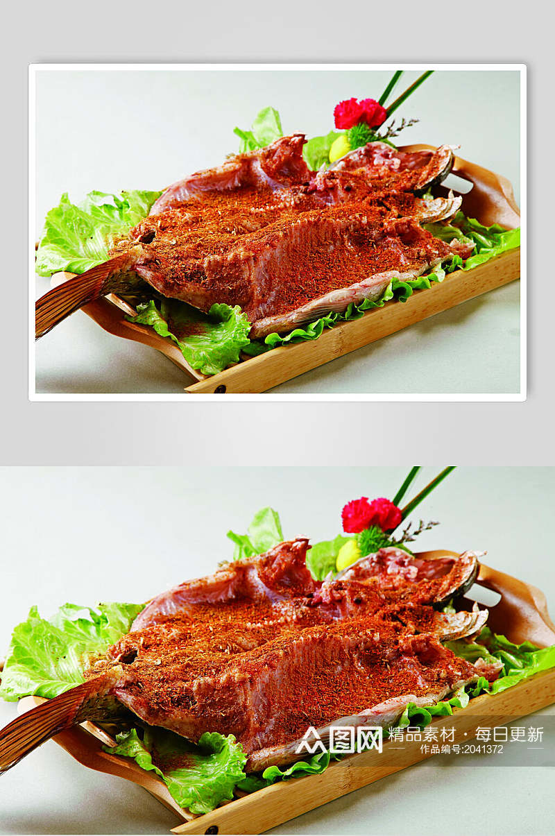 烤农场园林鲤鱼美食食物图片素材