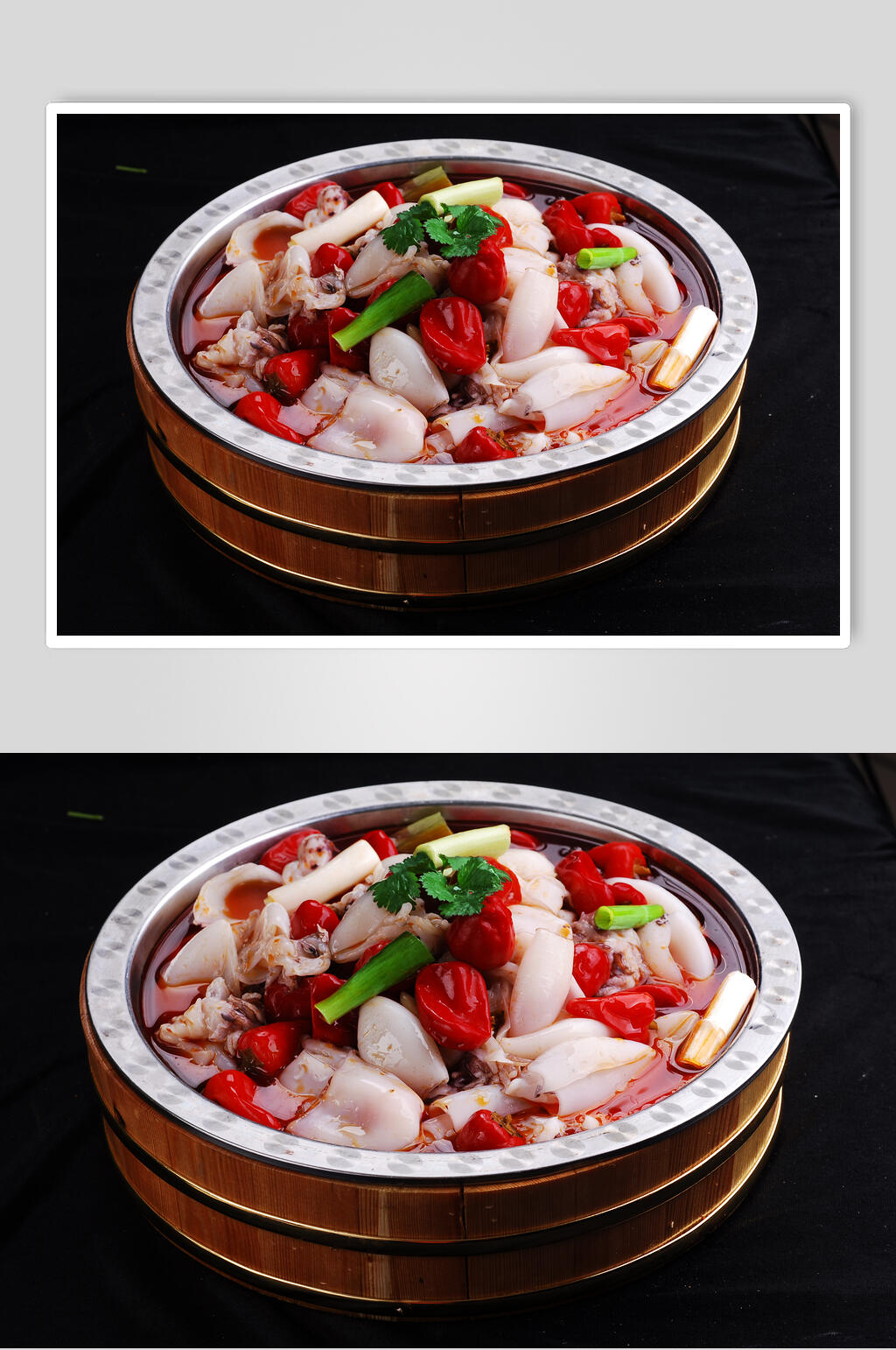 荤菜泡椒墨鱼仔美食摄影图片素材