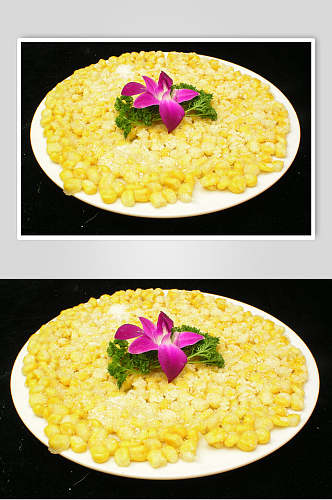 香煎玉米烙食品摄影图片