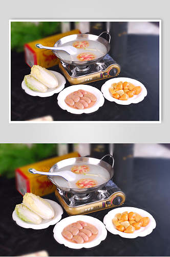 美味砂锅鸡肾美食摄影图片