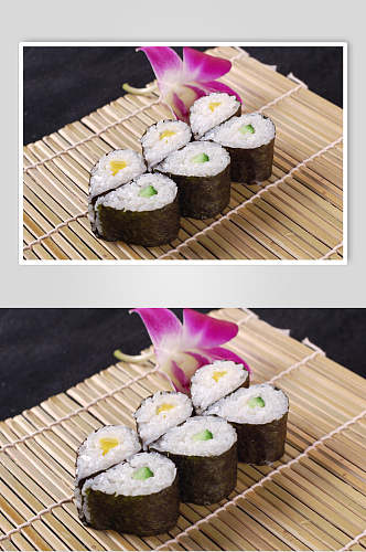 寿司类鸳鸯卷美食图片
