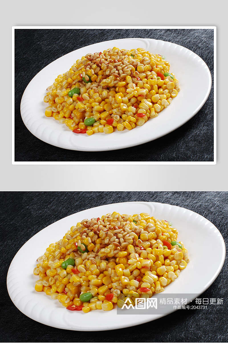 香辣美味松仁玉米元份食品图片素材