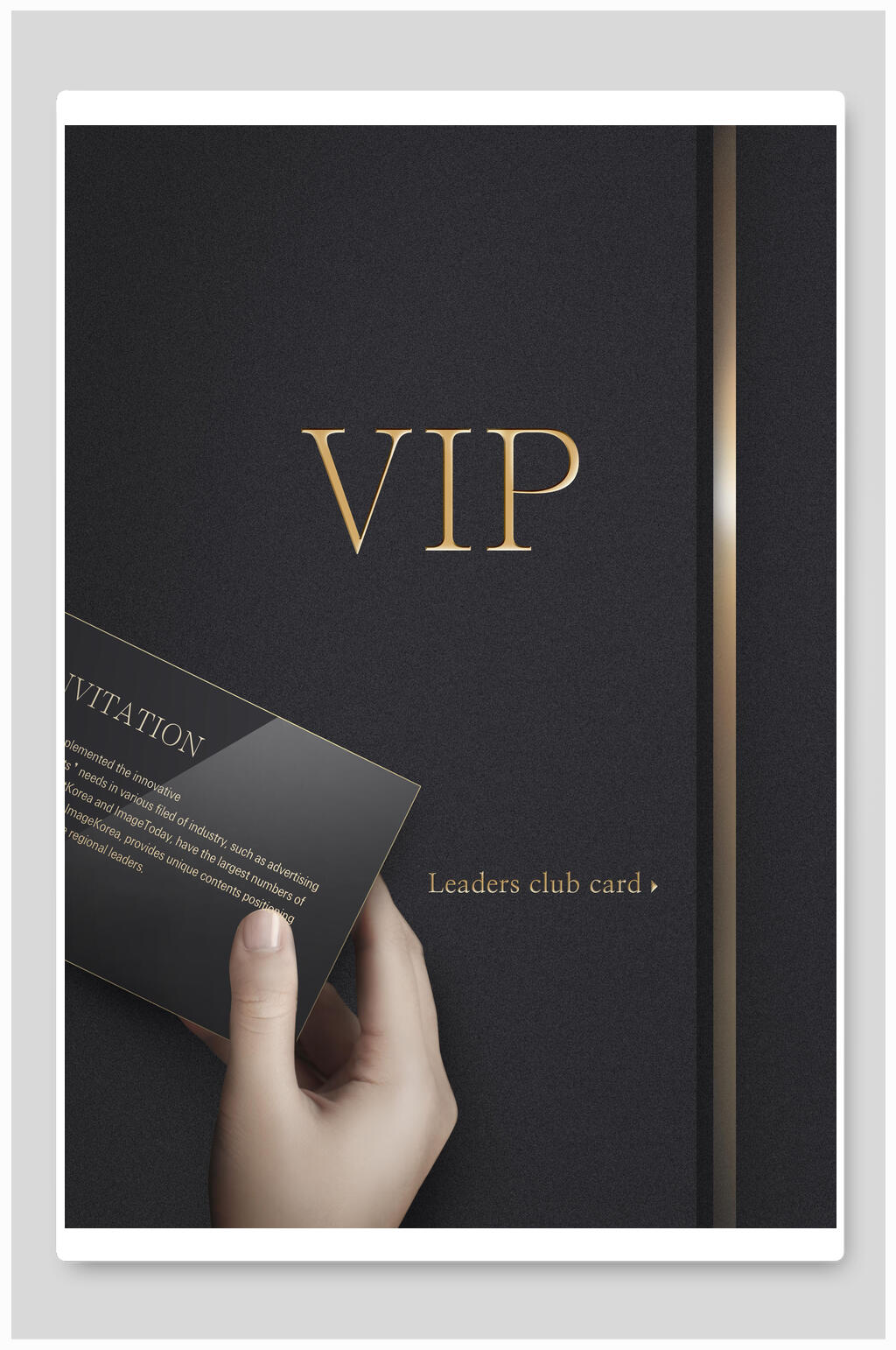 黑色领袖俱乐部卡VIP海报素材