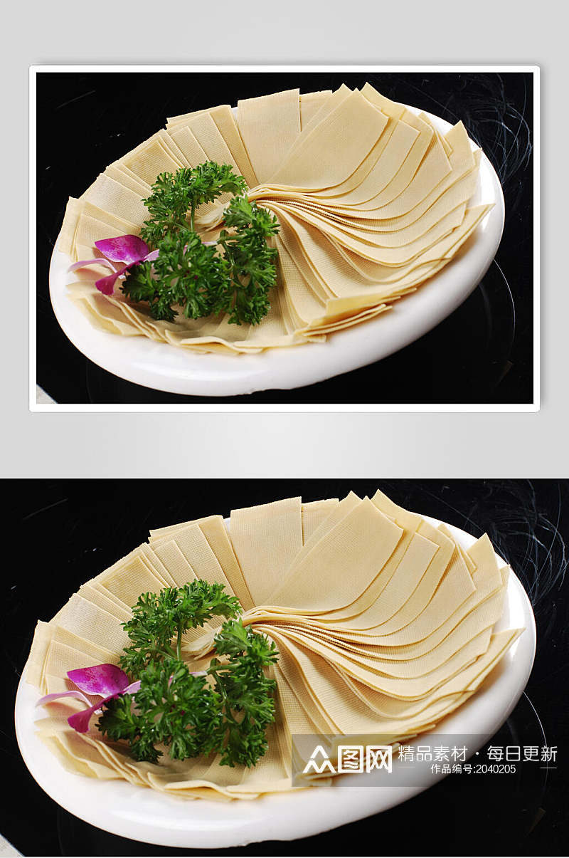 鲜豆腐皮美食食物摄影图片素材