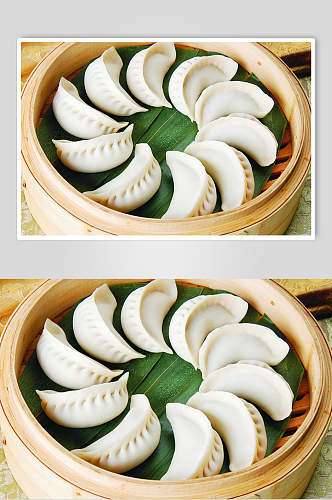西葫芦鸡蛋蒸饺食物食品图片