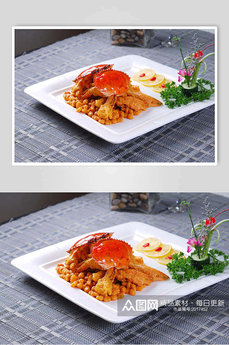 金沙玉米蟹餐饮食品图片素材
