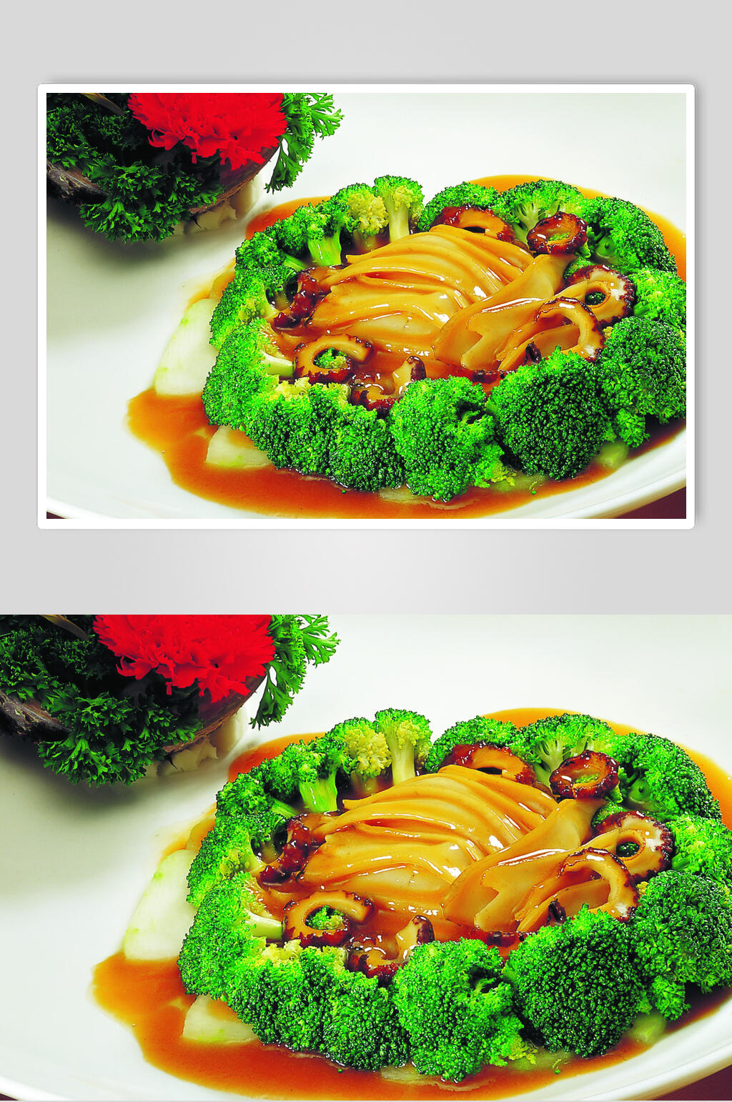 蚝皇扒澳鲍片食物图片素材