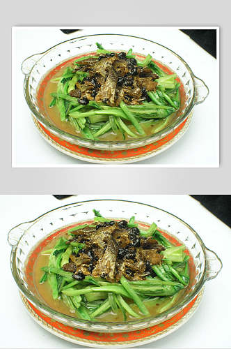 豆豉鲮鱼油麦菜餐饮食品图片