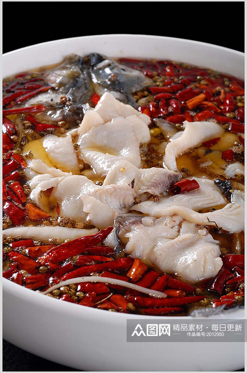大热菜水煮鱼酸菜鱼食品摄影图片素材