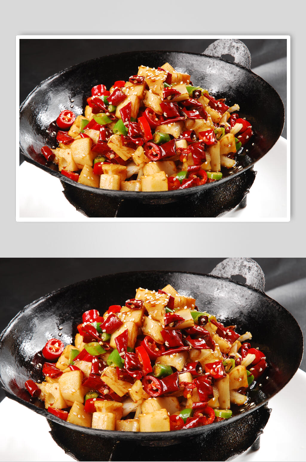 香辣美味干锅莲菜食品图片素材