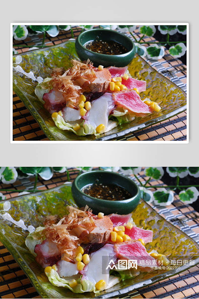 海鲜和风沙拉美食摄影图片素材