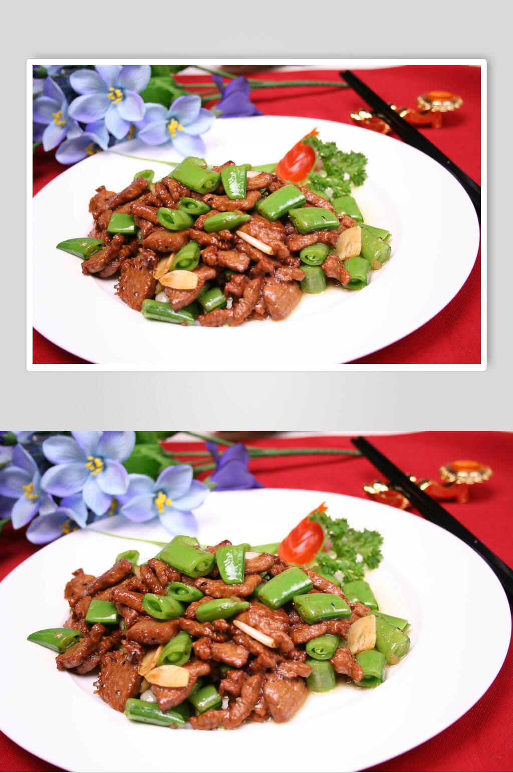 黑椒劲蒜牛肉粒美食图片素材