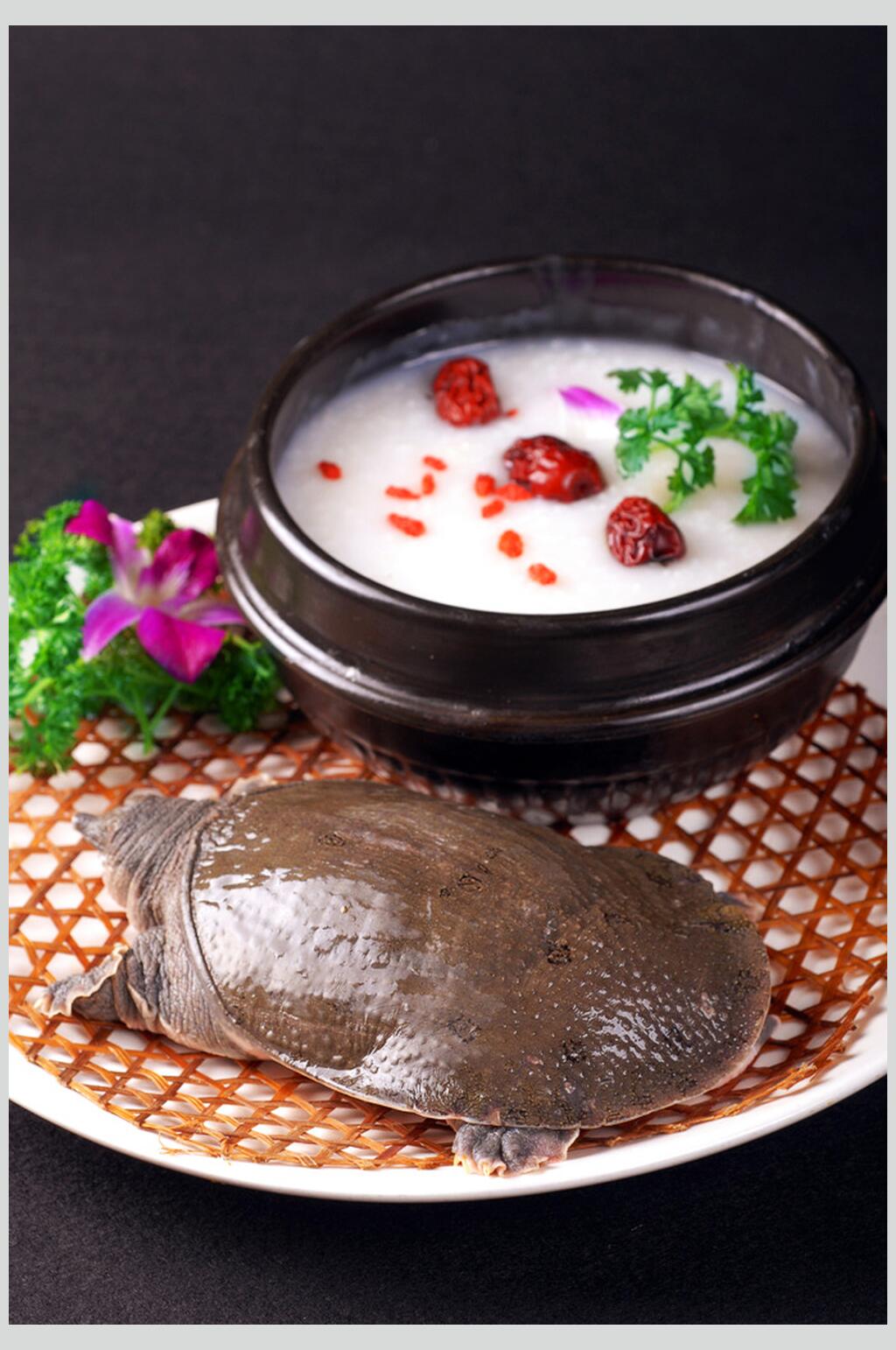 生滚甲鱼粥美食食物图片素材