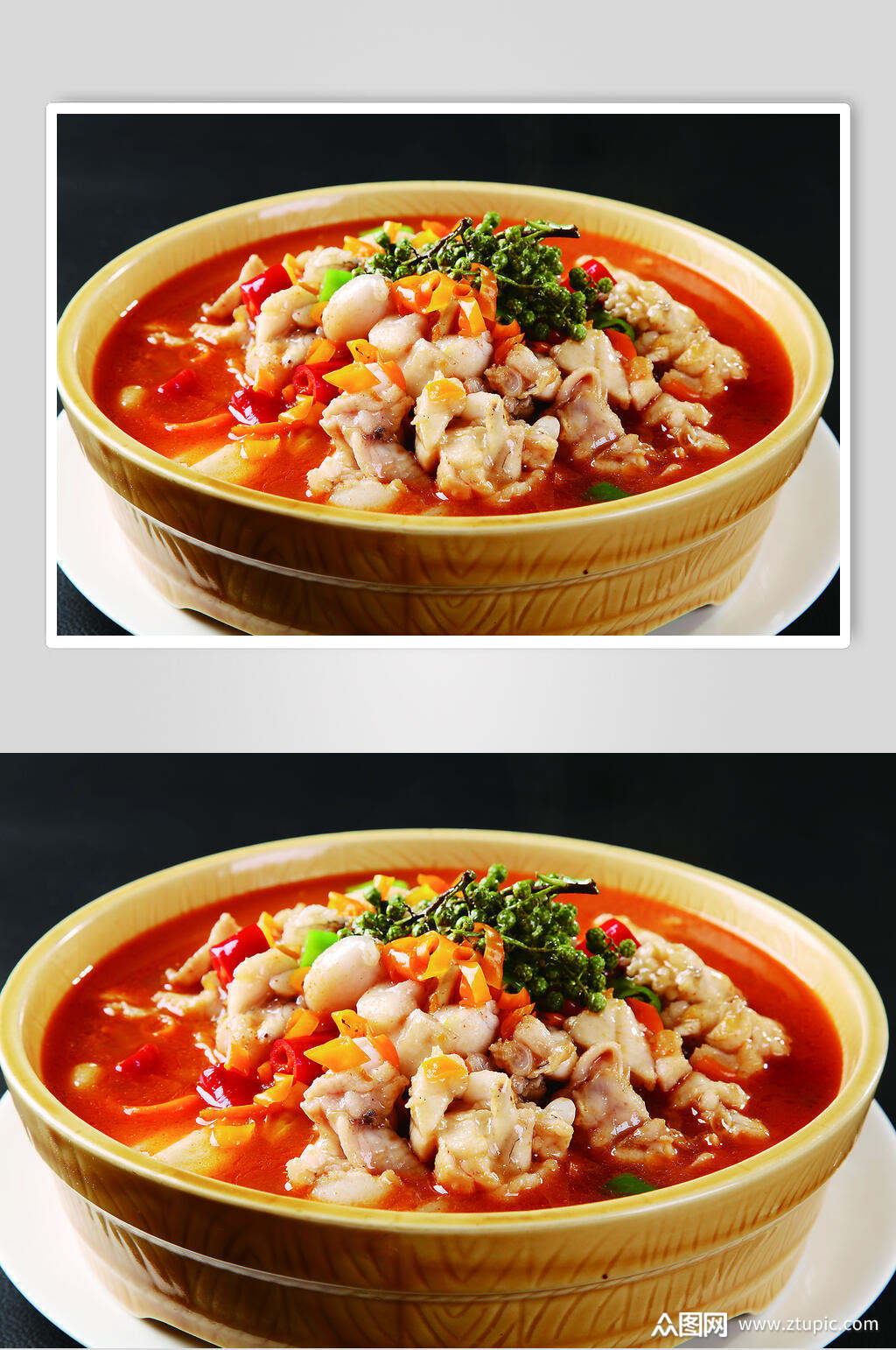 特色大盆牛蛙美食图片素材