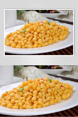 金黄美味金沙玉米餐饮食品图片