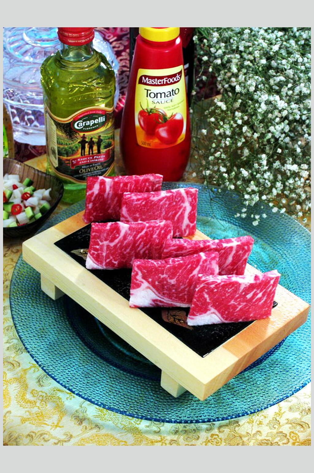 经典安格斯牛肉生鲜食材摄影视觉图素材