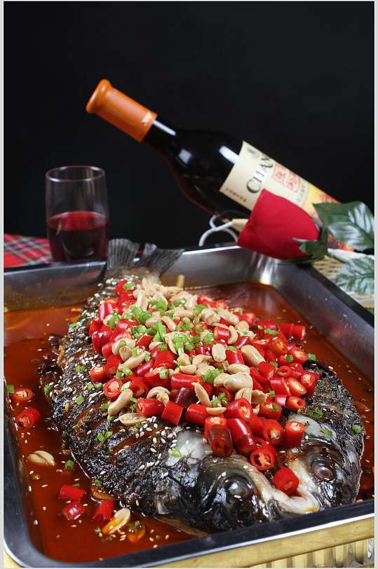 鲜香美味香辣烤鱼食品图片