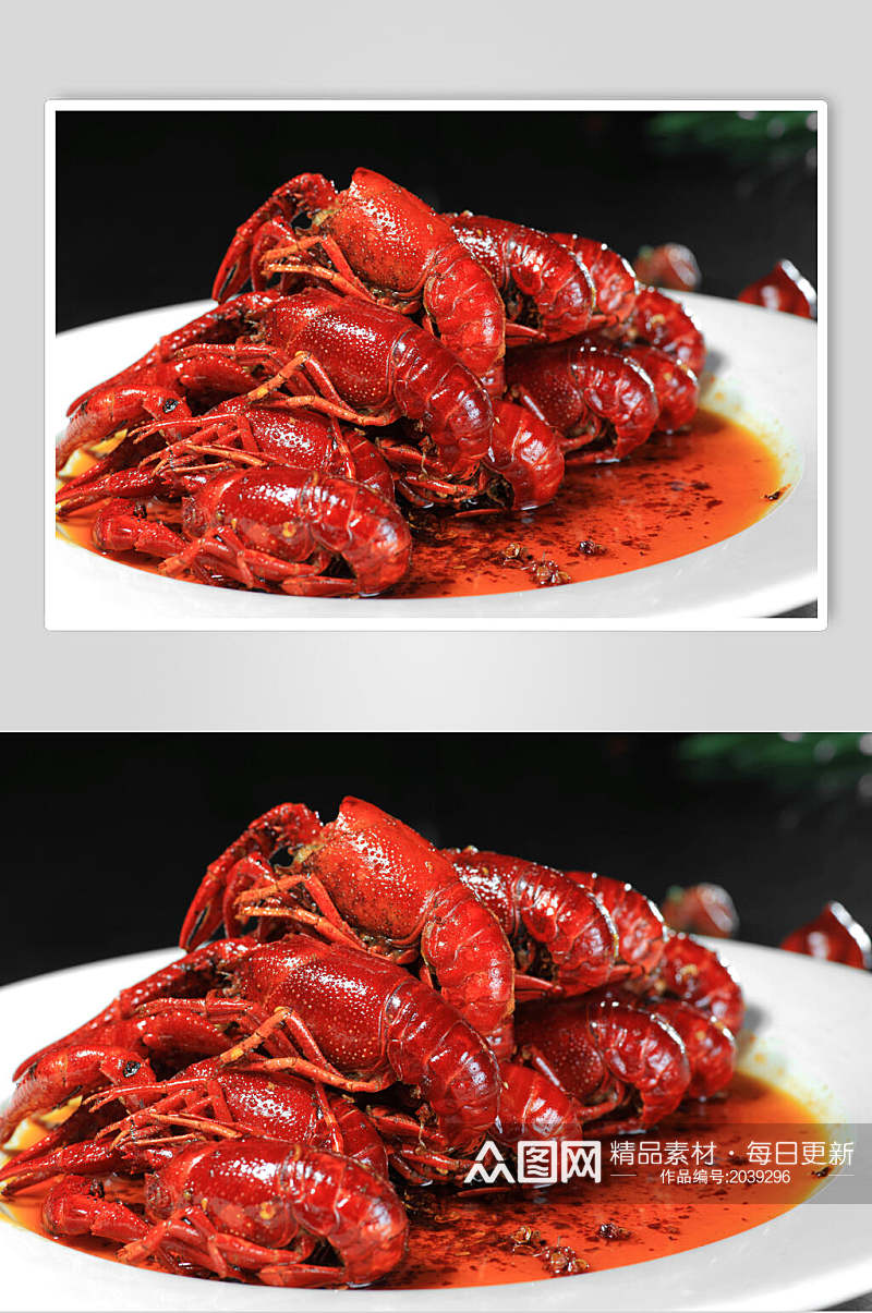 秘制美味麻辣小龙虾食品图片素材
