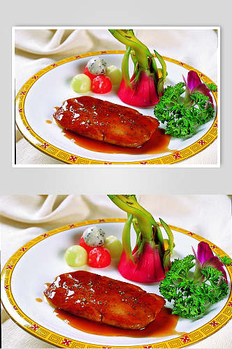 精品堂煎法式鹅肝餐饮食品图片
