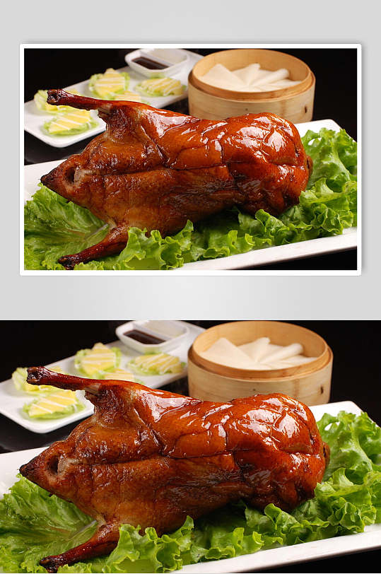 正宗美味北京烤鸭食物图片