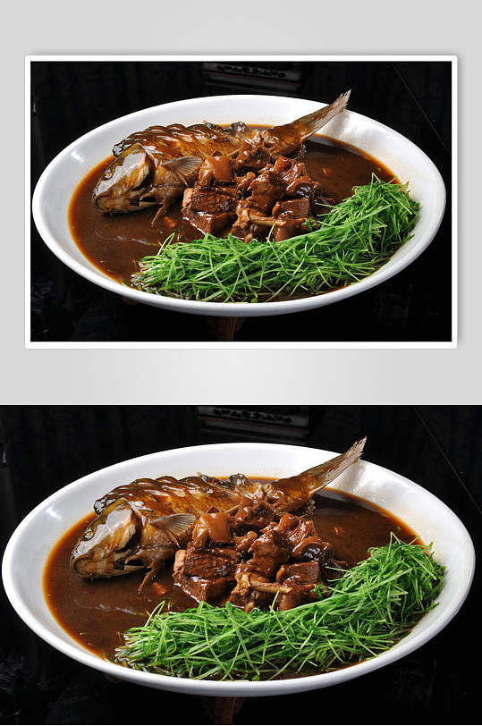 营养美味鱼羊鲜摄影图片