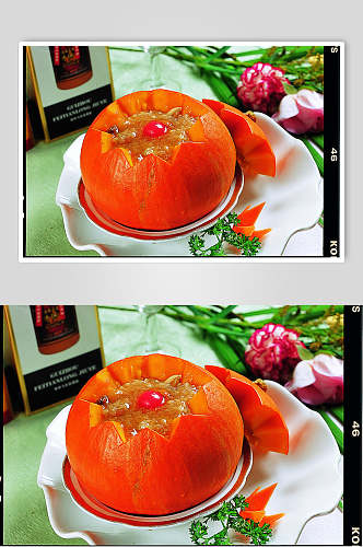 美味金瓜八宝米元例食品高清图片