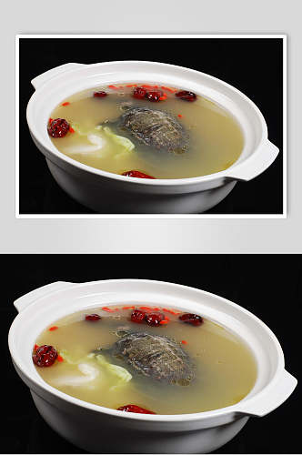 汤菜焖甲鱼食物图片