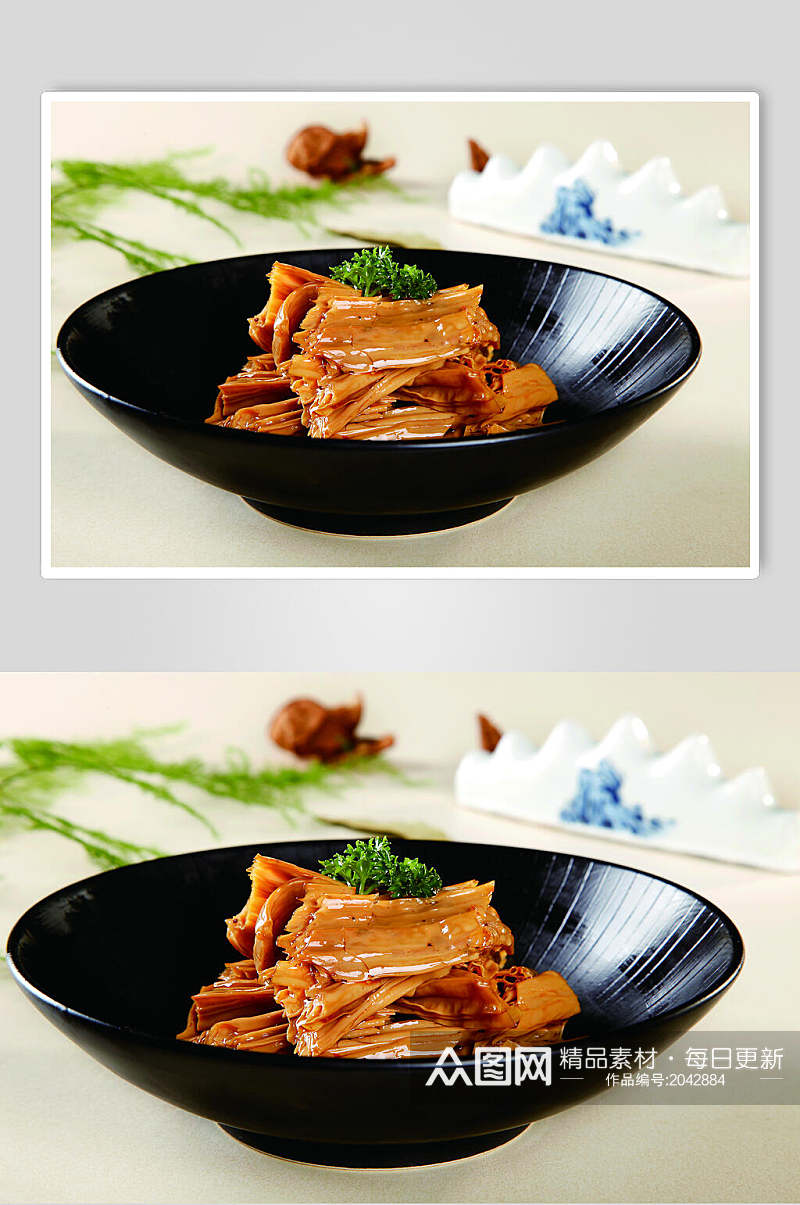 卤腐竹美食食物图片素材