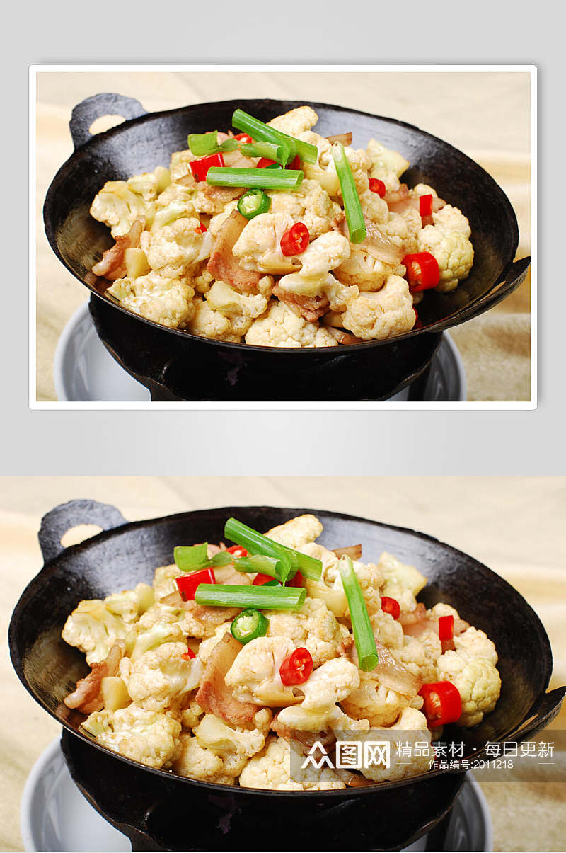 干锅菜花食品摄影图片素材